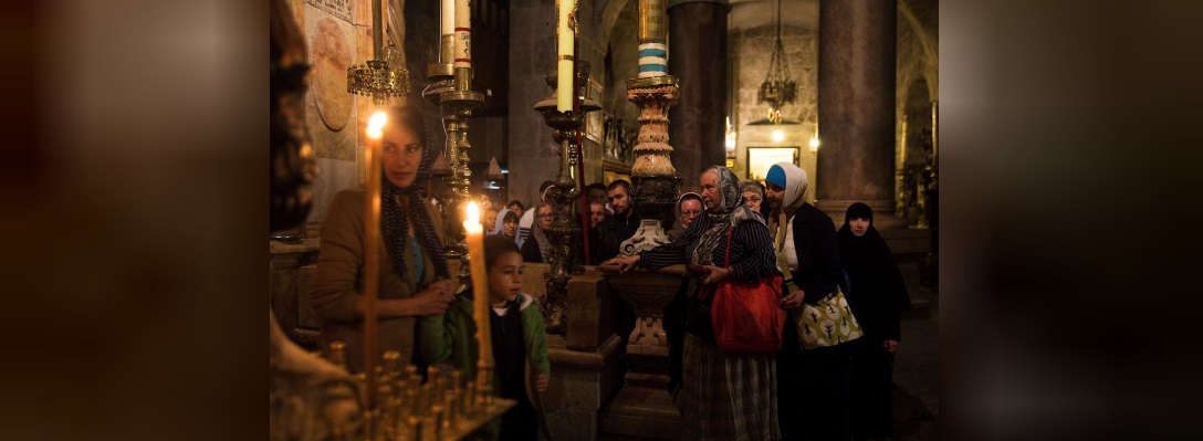 خانواده مسلمان فلسطینی کلیددار «مقبره منسوب به مسیح» در بیت‌المقدس + تصاویر