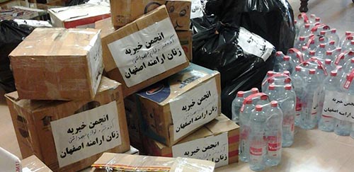ارسال کمک‌های مردمی انجمن خیریه زنان ارامنه اصفهان برای سیل‌زدگان