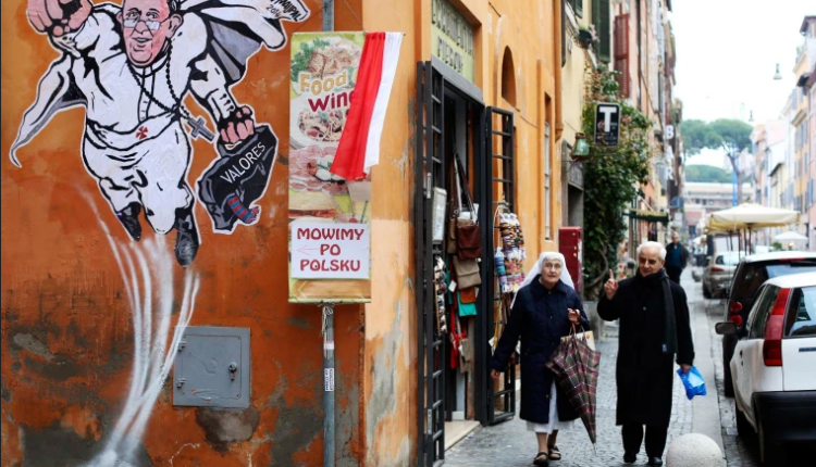 تصویر کاریکاتوری از پاپ فرانسیس